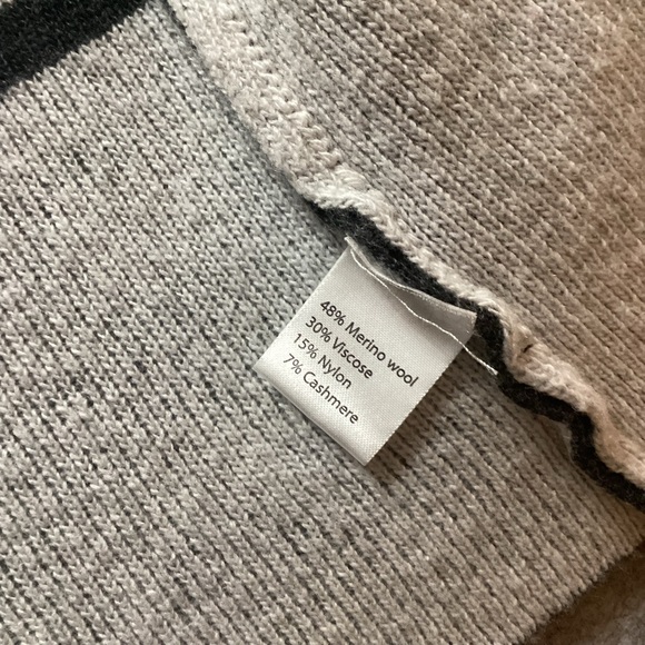 Benedetta B. Merino Wool Cashmere Blend Gray Open Cardigan Medium Soft Italy - Picture 6 of 7